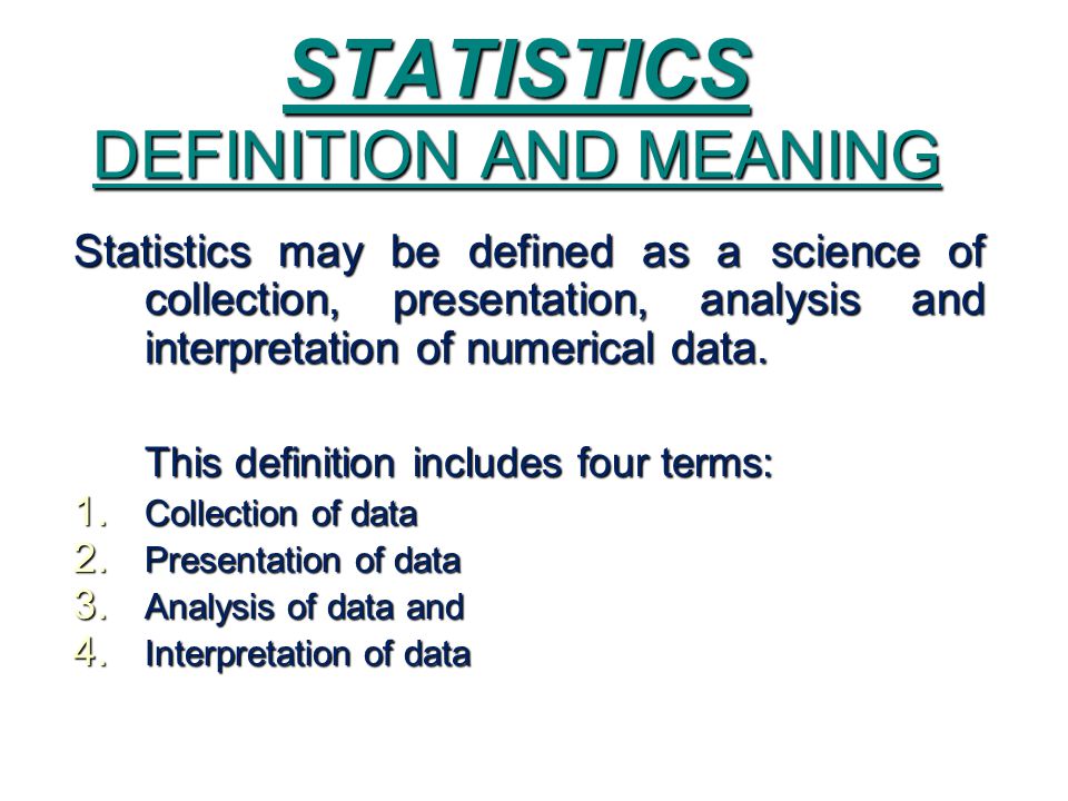 Statistical analysis of business data